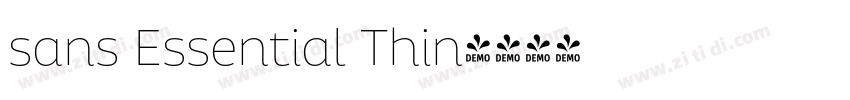 sans Essential Thin字体转换